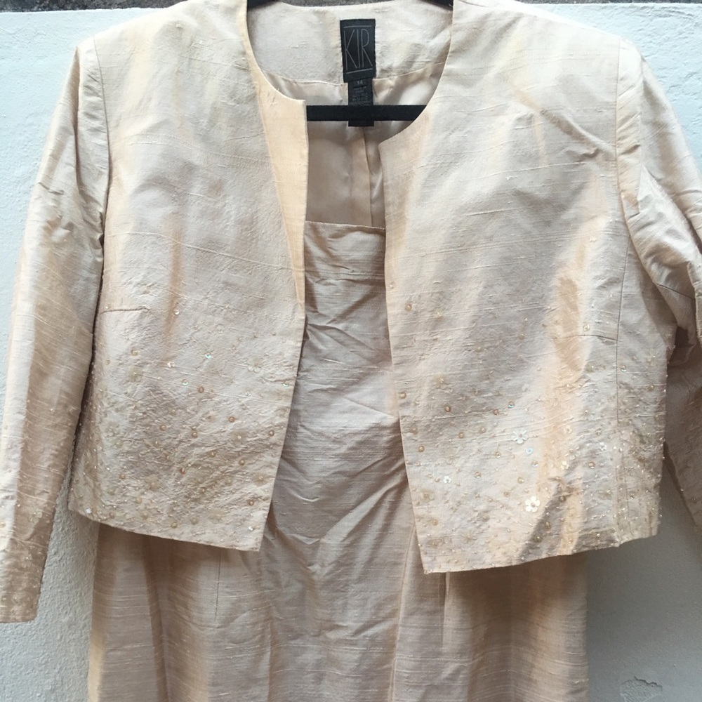 VINTAGE - Silk Two-Piece Dress Set